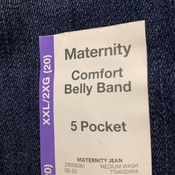 Time and Tru Maternity Skinny Jeans with Full Panel 2X - Picture 2 of 6
